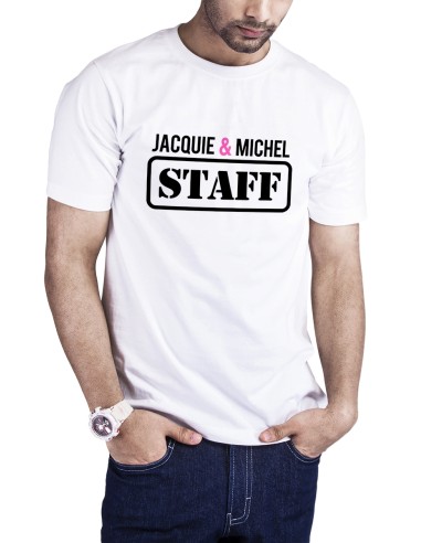 T-shirt Jacquie et Michel Staff - blanc