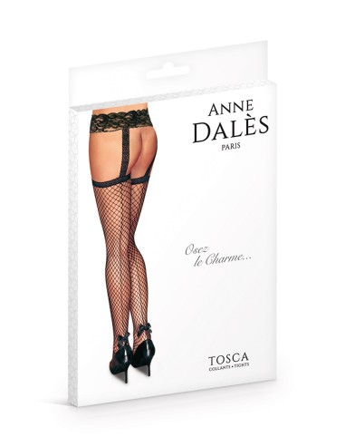 Collants ouvert résille noir Tosca - Anne d'Alés
