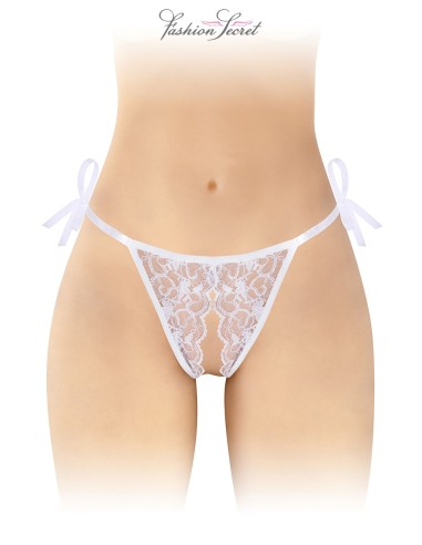 String blanc ouvert à nouer Stella - Fashion Secret