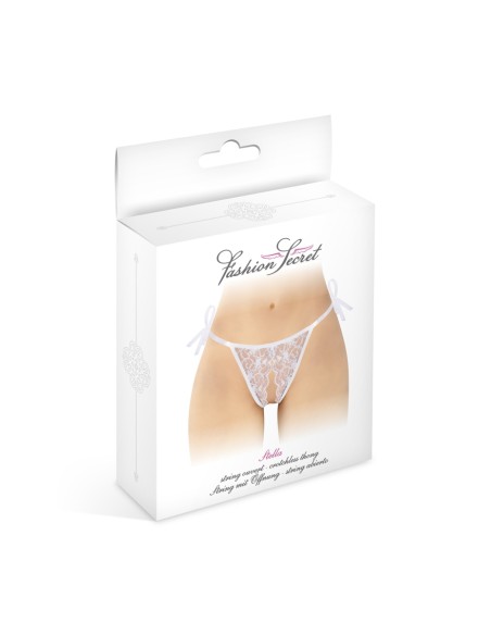 String blanc ouvert à nouer Stella - Fashion Secret String blanc ouvert à nouer Stella - Fashion Secret