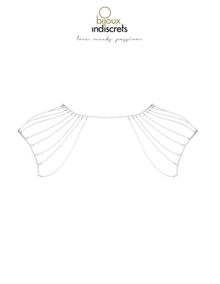 Bijoux d'épaules et de dos en chainettes métalliques argentées Bijoux d'épaules et de dos en chainettes métalliques argentées
