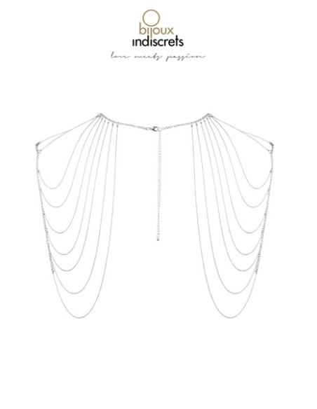 Bijoux d'épaules et de dos en chainettes métalliques argentées Bijoux d'épaules et de dos en chainettes métalliques argentées