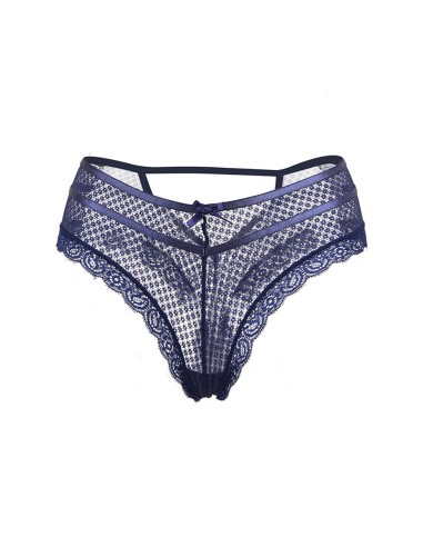 Tanga bleu dentelle - Paris Hollywood