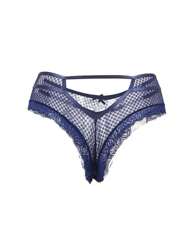 Tanga bleu dentelle - Paris Hollywood
