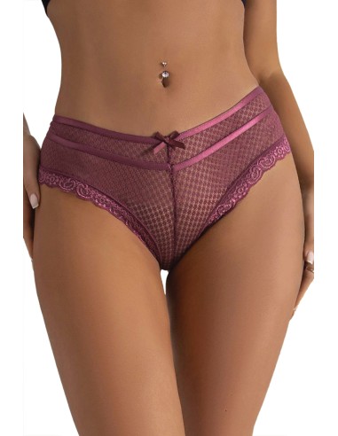 Tanga bordeaux dentelle - Paris Hollywood