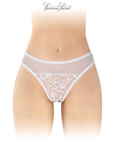 Tanga blanc ouvert Ava - Fashion Secret