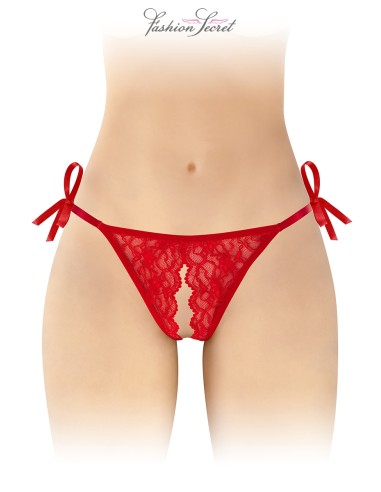 String rouge ouvert à nouer Stella - Fashion Secret