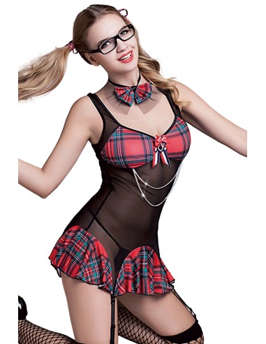 Tenue sexy étudiante  6 pièces - J Lingerie